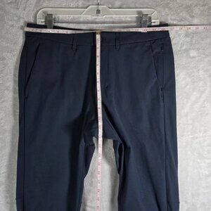 Lululemon Commission Trousers Navy Blue Pants Mens 32x32 Skinny Warpstreme